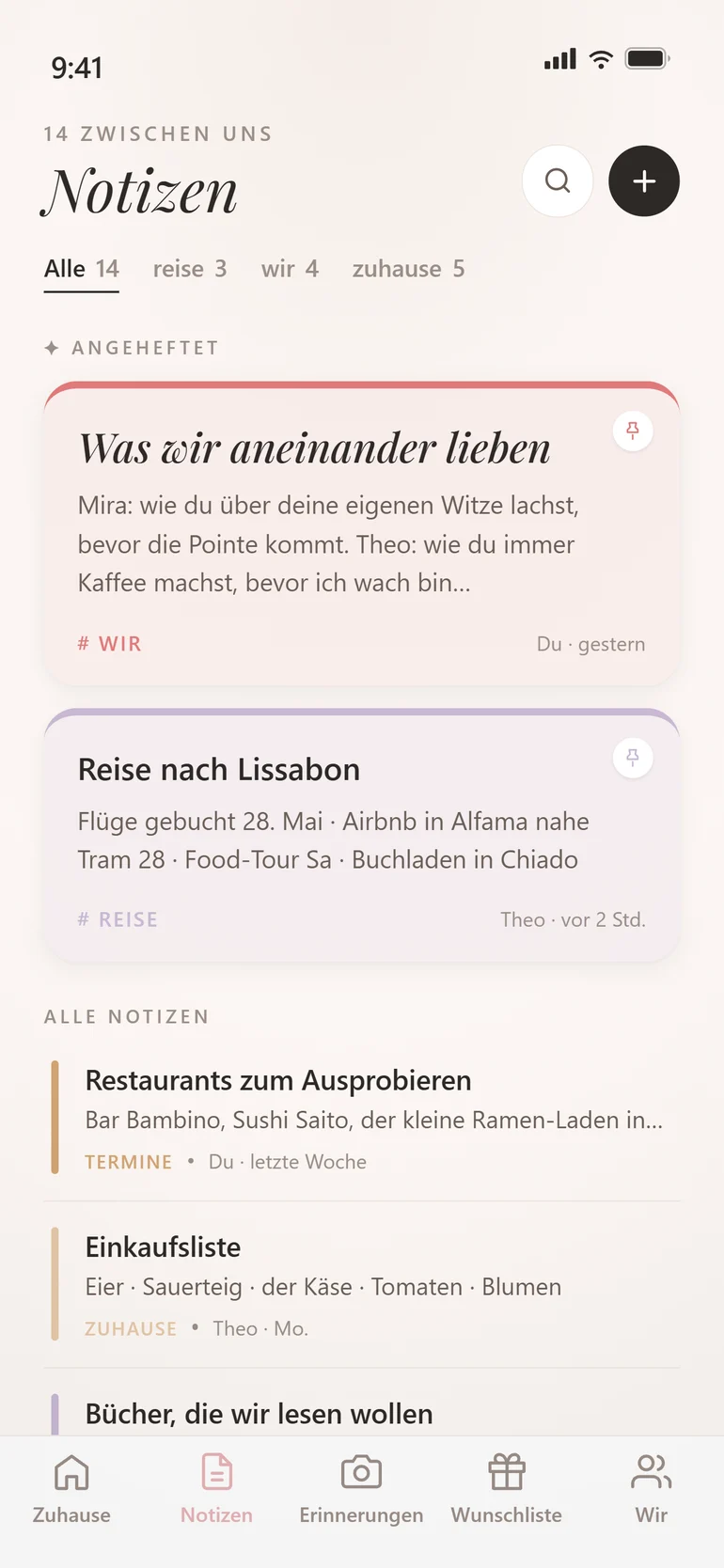 Amorno Geteilte Notizen