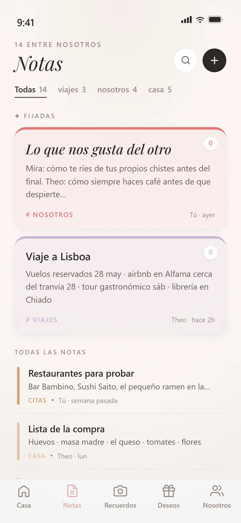 Amorno Notas compartidas