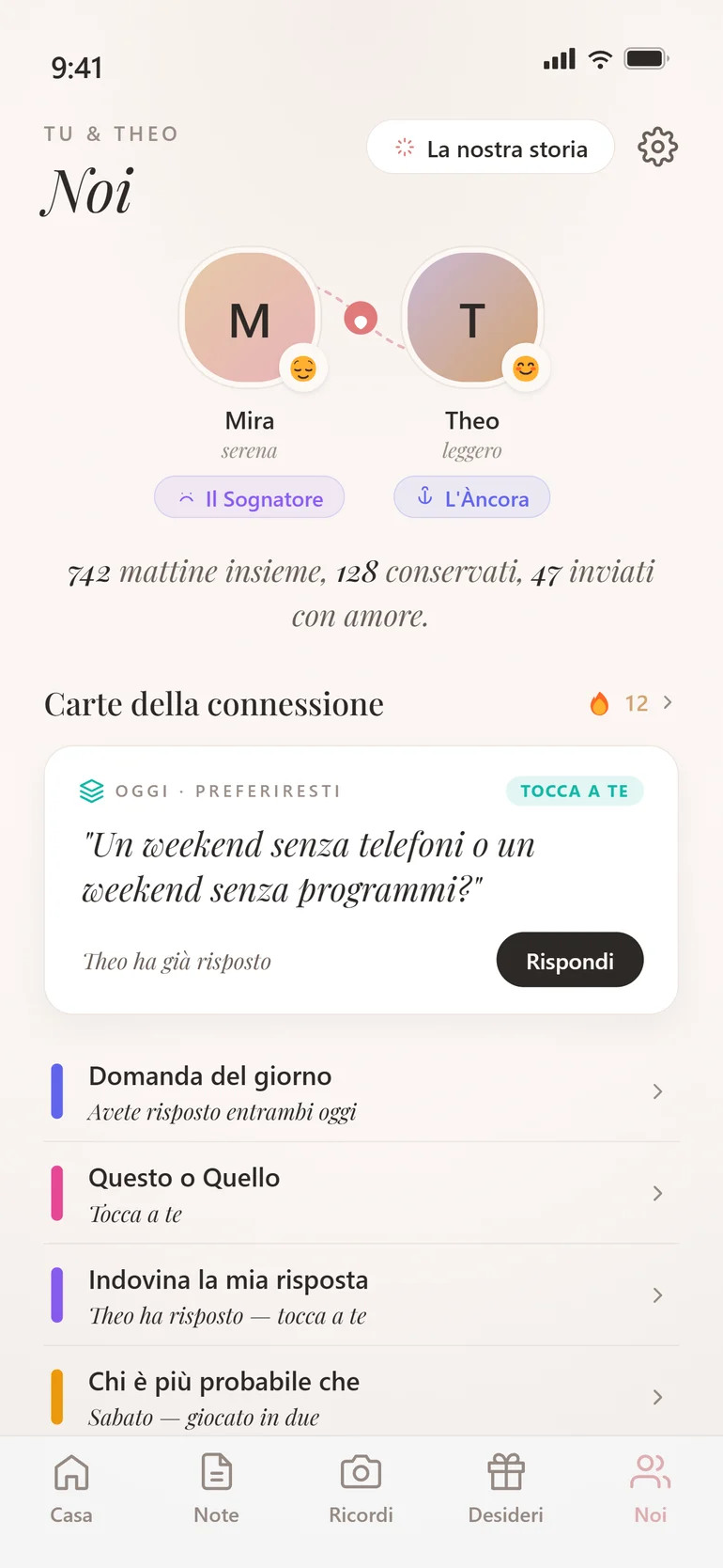 Amorno Carte connessione